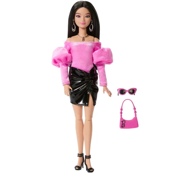 Barbie Prietene Trendy - În Fustă Mini Neagră - Mattel imaginea 2