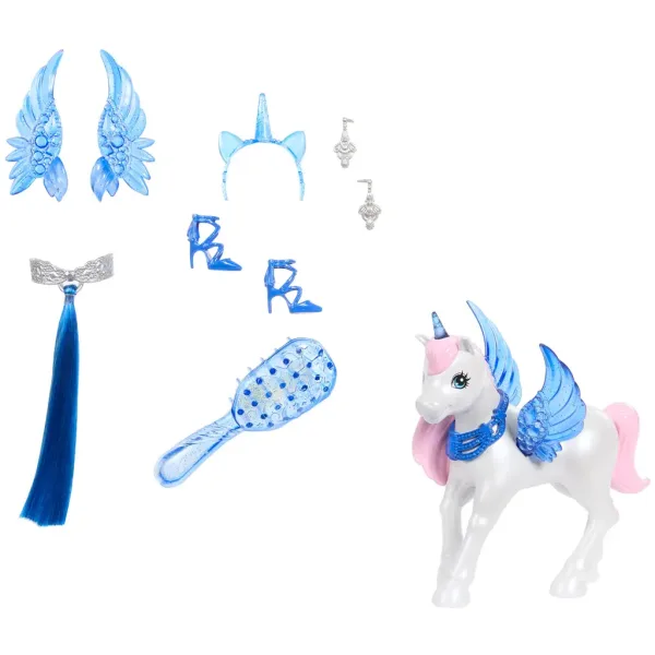 Barbie: Prințesă Pegasus Safir cu accesorii - Mattel imaginea 5