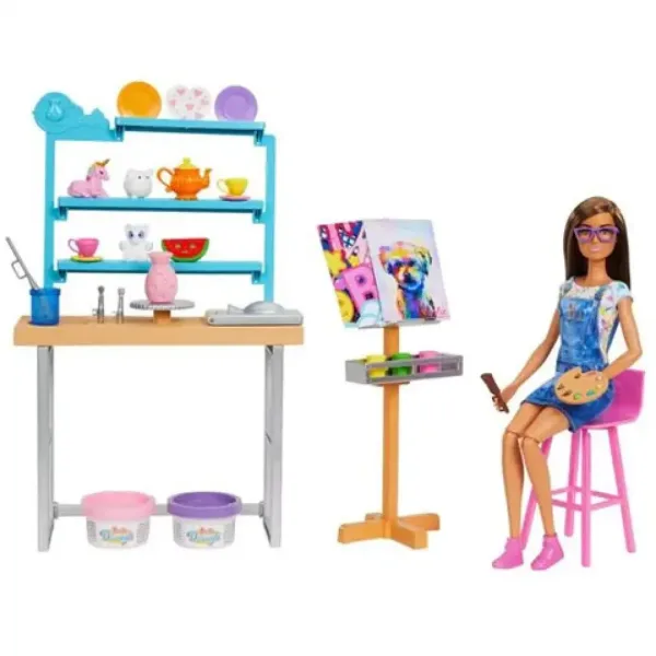 Barbie: Studio de reîncărcare set de joacă cu păpușă - Mattel imaginea 3
