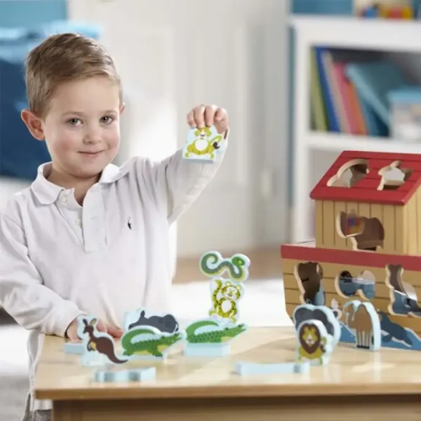 Barca lui Noe jucărie cu forme - Melissa & Doug imaginea 3