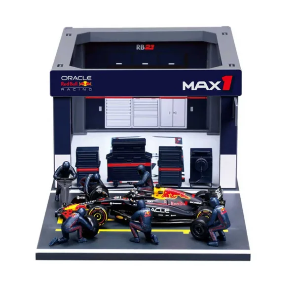 Bburago: Mașină de curse F1 - Red Bull RB21 Pit / Max Verstappen 1/43 imaginea 2