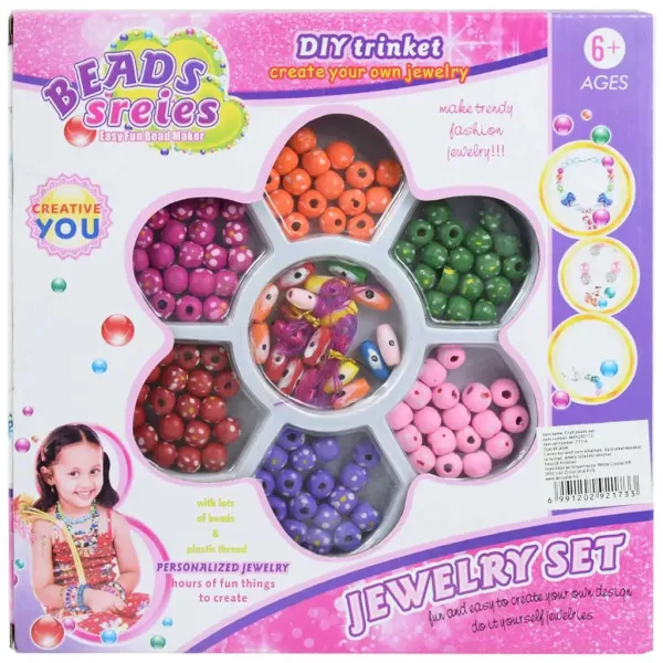 Beads Series: Set de creare a bijuteriilor cu peste 100 de mărgele colorate cu buline