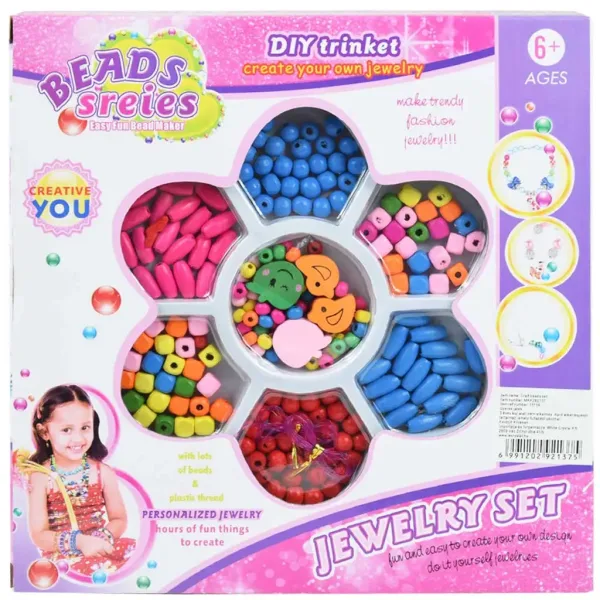 Beads Series: Set de bijuterii cu peste 100 de margele colorate in diferite forme imaginea 1
