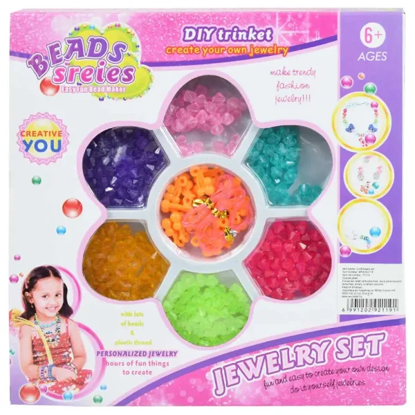 Beads Series: Set de bijuterii cu peste 100+ de margele colorate si transparente