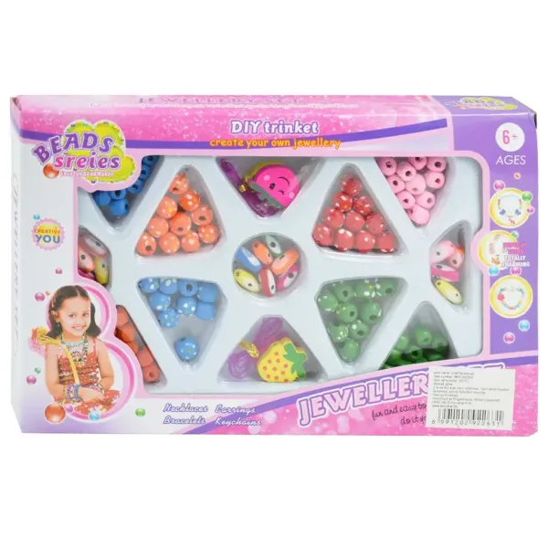 Beads Series: Set de bijuterii cu peste 200 de margele colorate cu buline imaginea 1
