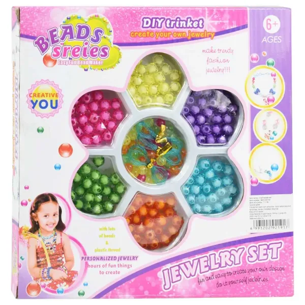 Beads Series: Set de mărgele pentru bijuterii cu peste 100+ de margele colorate și strălucitoare imaginea 1