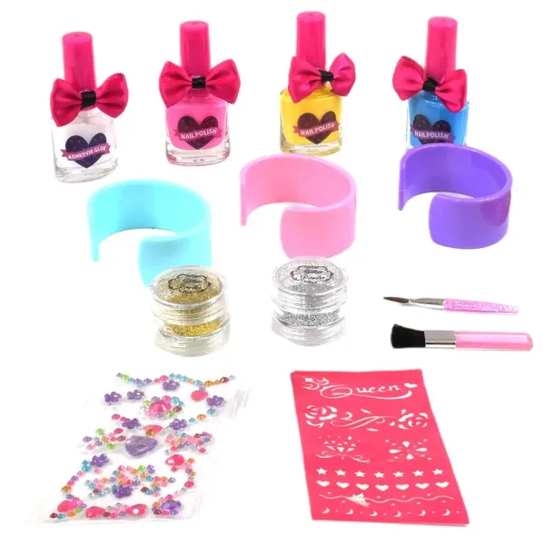 Beauty World: Set creativ de 13 piese de nail art and glitter studio imaginea 2