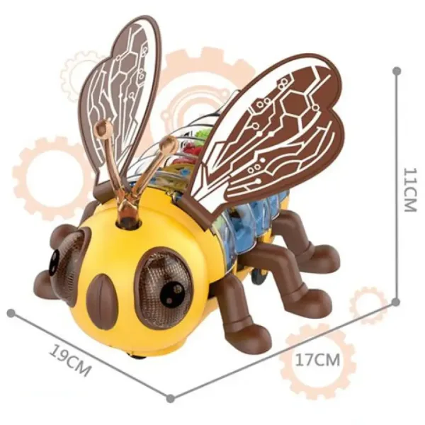 Bee, albinuța fericită cu lumini și funcție de mișcare 17cm imaginea 2