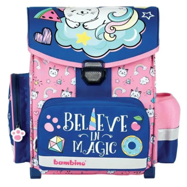 Beleive in Magic: Catcorn ghiozdan ergonomic, rucsac 36x27x14cm - Bambino imaginea 1