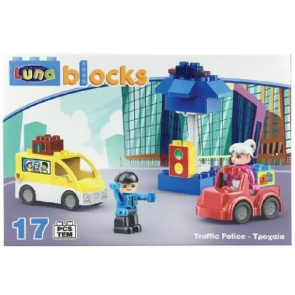 Blocks: poliție de circulație jucărie creativă set 17 bucăți imaginea 2