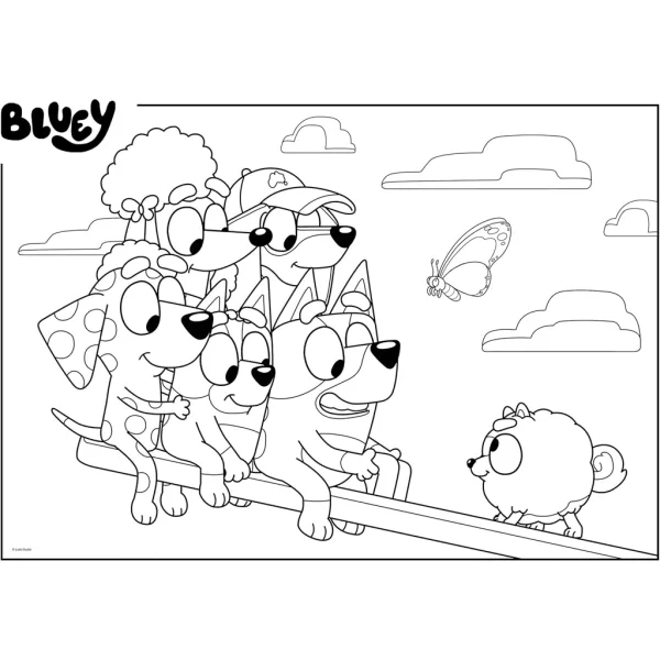 Bluey 2 în 1 60 de piese Eco puzzle și colorat 70x50cm - Lisciani imaginea 3