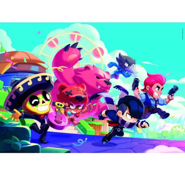 Brawl Stars Supereroi în acțiune puzzle de 180 de piese cu autocolant – Clementoni imaginea 2