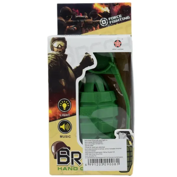 Breah: jucărie grenadă de mână cu sunete și lumini culoarea verde 11cm imaginea 5