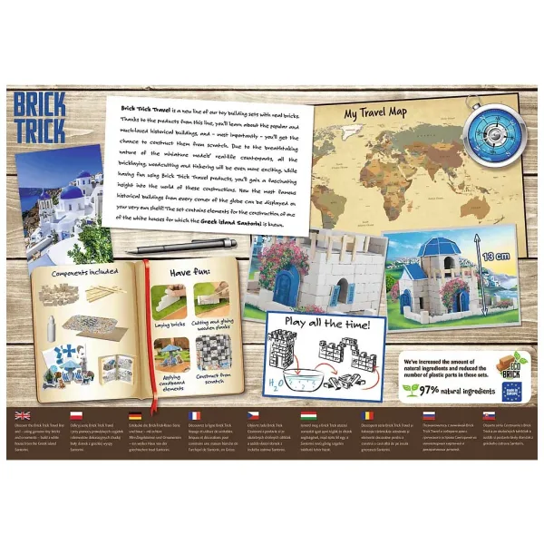 Brick Trick construim din cărămizi: Santorini 210 piese joc de construcție - Trefl imaginea 2