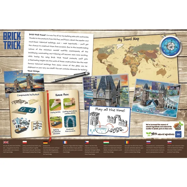 Brick Trick construim din cărămizi: Tower Bridge 290 de piese joc de construcție - Trefl imaginea 4