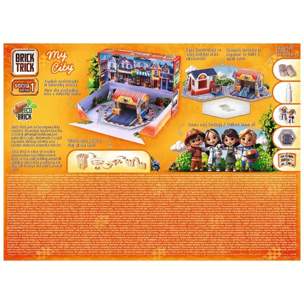 Brick Trick din cărămizi: My City Pit Stop 50 de piese joc de construcție - Trefl imaginea 3