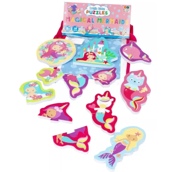 Buddy & Barney Jucărie de baie puzzle - Sirene magice imaginea 2