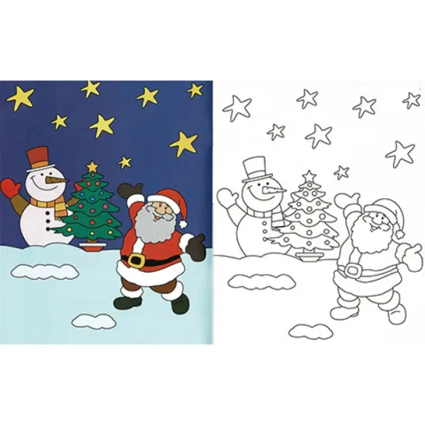 Carte de colorat pentru cei mici – Micul pictor de Crăciun imaginea 2