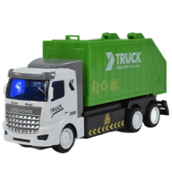 Camion de gunoi cu telecomandă RC cu lumină 1/48 scară 27MHz 20cm imaginea 5