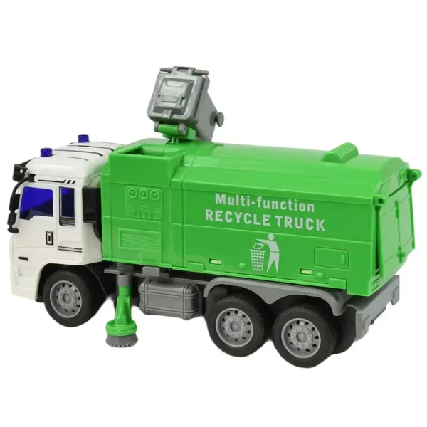 Camion de gunoi ​​cu telecomandă RC cu efecte de lumina 27MHz 20cm in diverse versiuni 1bucată imaginea 3
