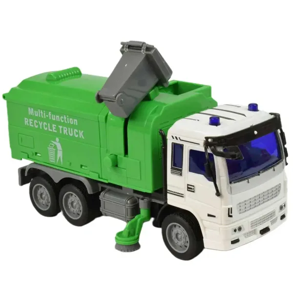 Camion de gunoi ​​cu telecomandă RC cu efecte de lumina 27MHz 20cm in diverse versiuni 1bucată imaginea 4