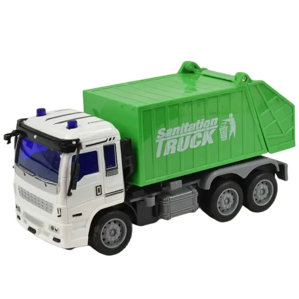 Camion de gunoi ​​cu telecomandă RC cu efecte de lumina 27MHz 20cm in diverse versiuni 1bucată imaginea 5
