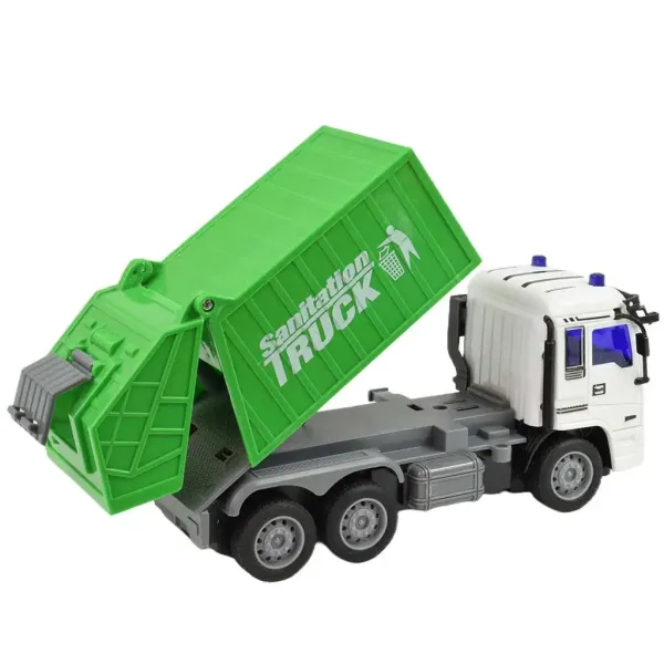 Camion de gunoi ​​cu telecomandă RC cu efecte de lumina 27MHz 20cm in diverse versiuni 1bucată imaginea 7