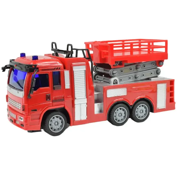 Camion de pompieri cu lumini telecomandă RC 27MHz 20cm în trei versiuni 1bucată imaginea 3