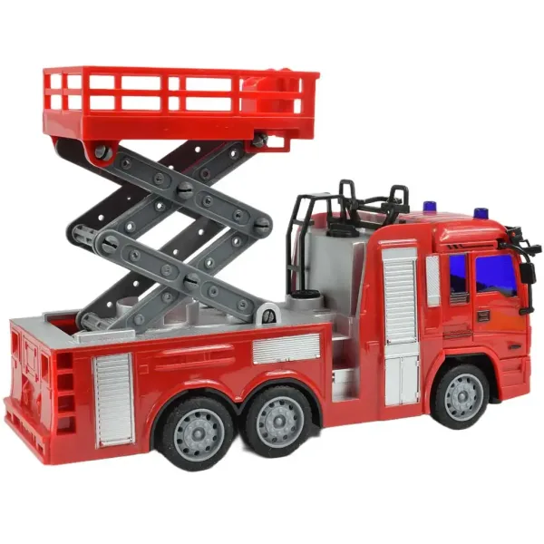 Camion de pompieri cu lumini telecomandă RC 27MHz 20cm în trei versiuni 1bucată imaginea 4