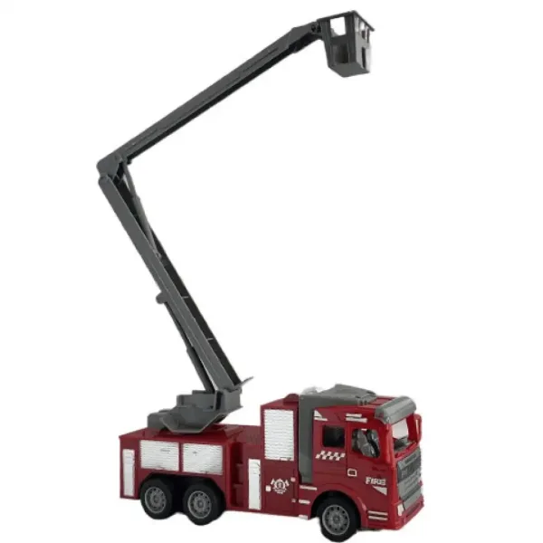 Camion de pompieri cu telecomandă RC cu coș de ridicare la scară 1/30 22cm imaginea 3