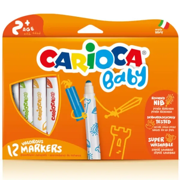Carioca: Marker colorat 12 bucăţi care se poate spăla imaginea 1