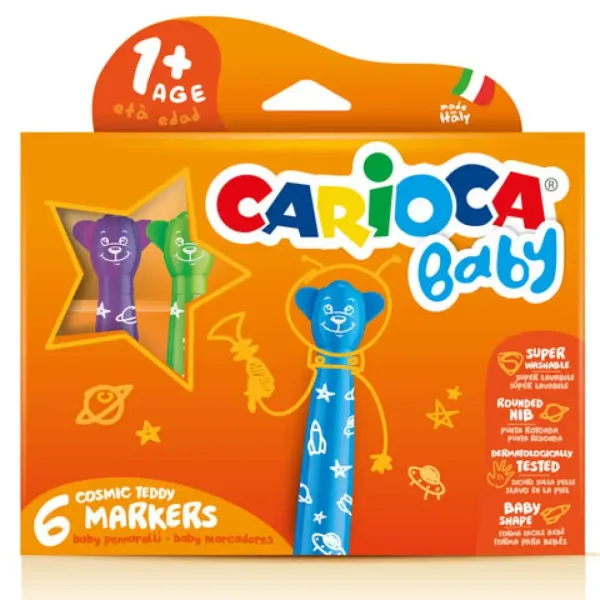 Carioca: Marker colorat ursuleţi set 6 bucăţi care se poate spăla imaginea 1