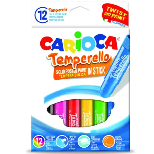 Carioca: Tempera colorată stick 6 bucăţi care se poate spăla imaginea 1