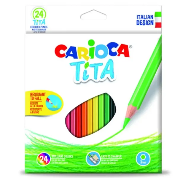 Carioca: Tita creioane colorate de 24 bucăţi imaginea 1