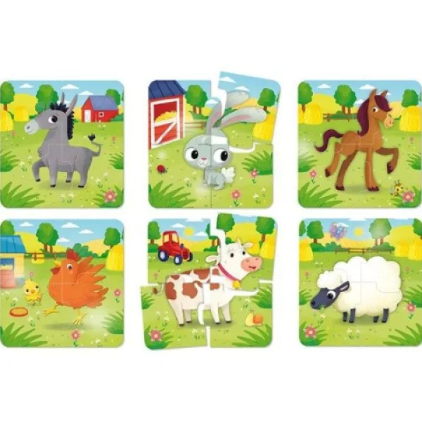 Carotina Baby: Puzzle cu animalele de la fermă imaginea 2