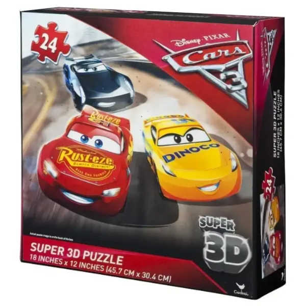 Cars 3 super puzzle 3x24 bucăţi 3D imaginea 2