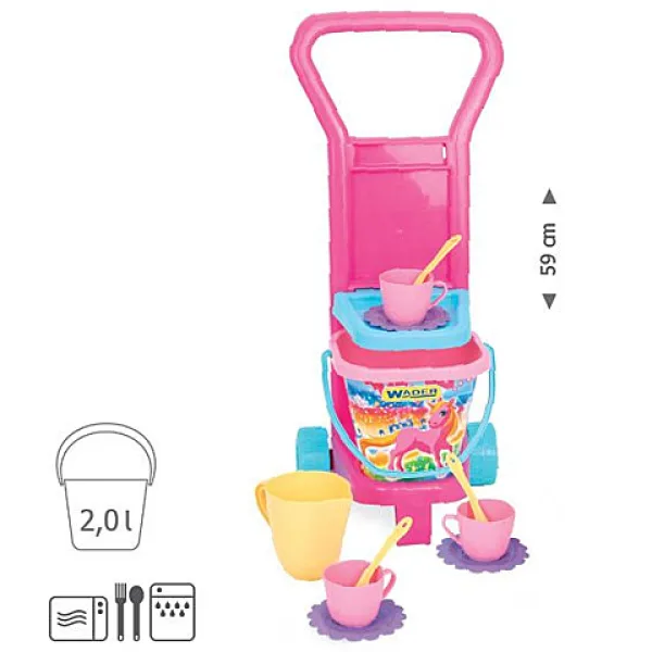Cărucior de tras cu set picnic - Wader imaginea 2