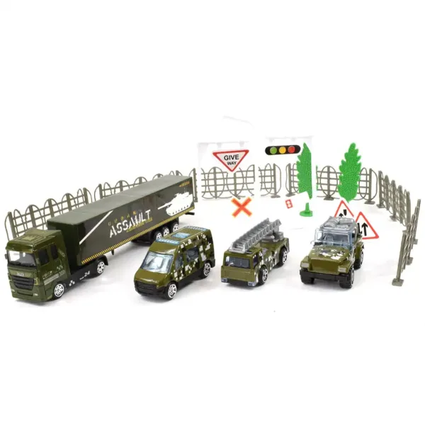 Chariot Die-Cast: Set vehicul militar metalic cu accesorii în două versiuni imaginea 3
