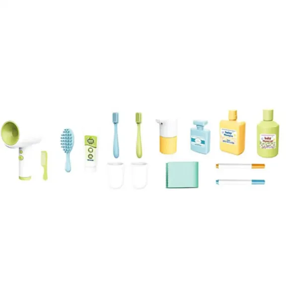 Chiuvetă baie culoarea albastră cu sunete și lumini 16 bucăți set imaginea 3