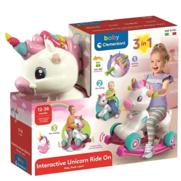 Clementoni Baby: 3 în 1 leagăn interactiv unicorn imaginea 1