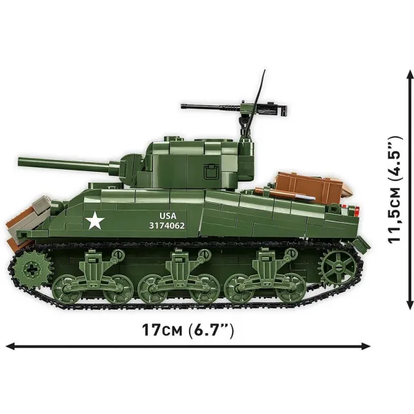 COBI: Joc de construcție tank M4A1 Sherman (3126) imaginea 5