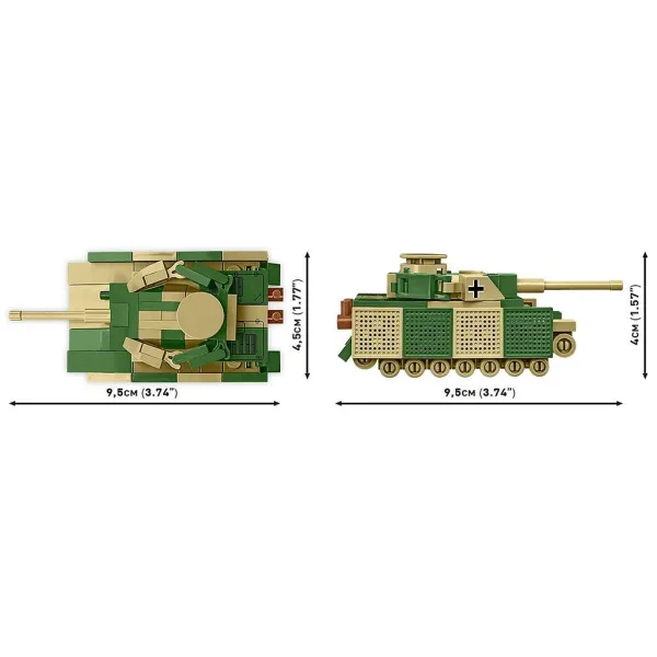 COBI: Panzer IV Ausf. J joc de construcție cu tanc blindat (3097) imaginea 4
