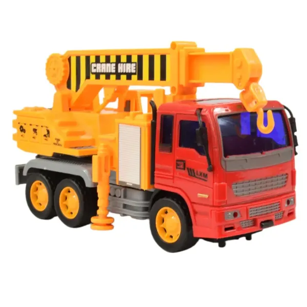 Construction Truck: Camion cu macara cu mecanism cu volantă, 19cm imaginea 2