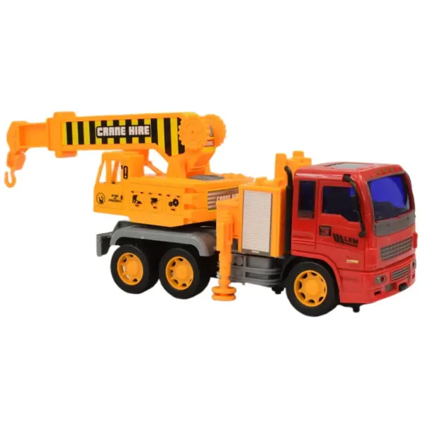 Construction Truck: Camion cu macara cu mecanism cu volantă, 19cm imaginea 3