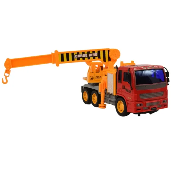 Construction Truck: Camion cu macara cu mecanism cu volantă, 19cm imaginea 4