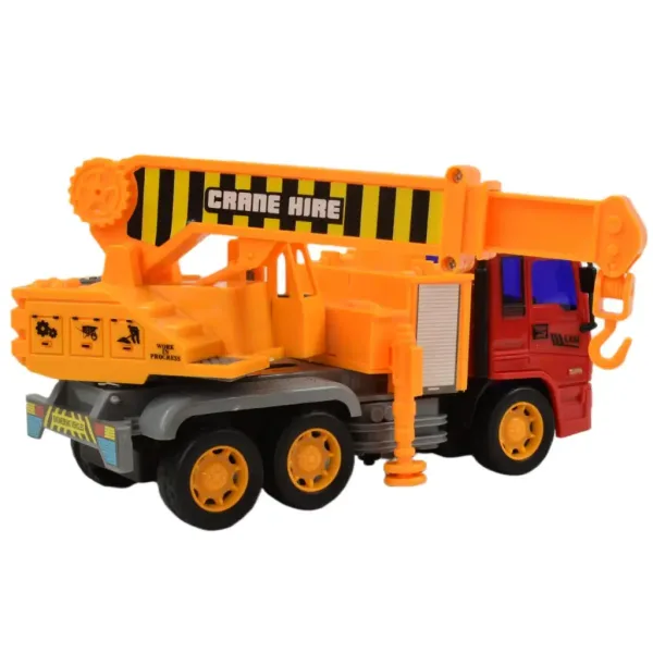 Construction Truck: Camion cu macara cu mecanism cu volantă, 19cm imaginea 5