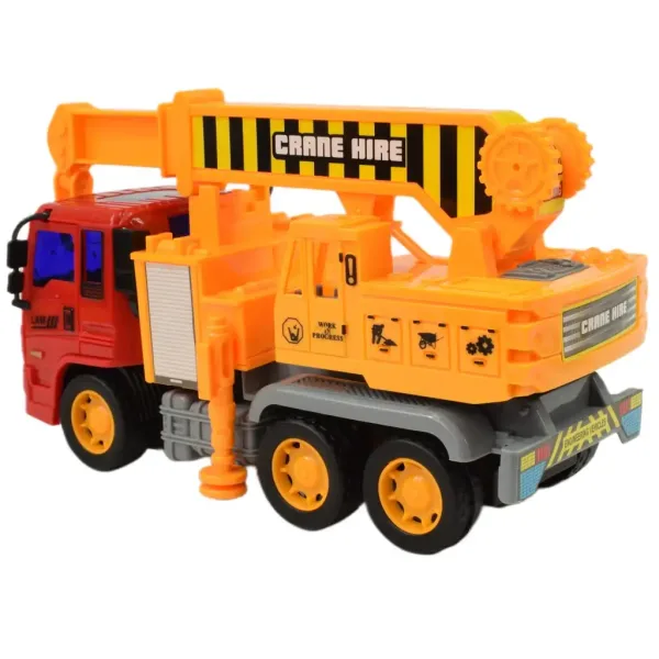 Construction Truck: Camion cu macara cu mecanism cu volantă, 19cm imaginea 6