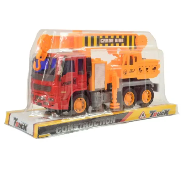 Construction Truck: Camion cu macara cu mecanism cu volantă, 19cm imaginea 8
