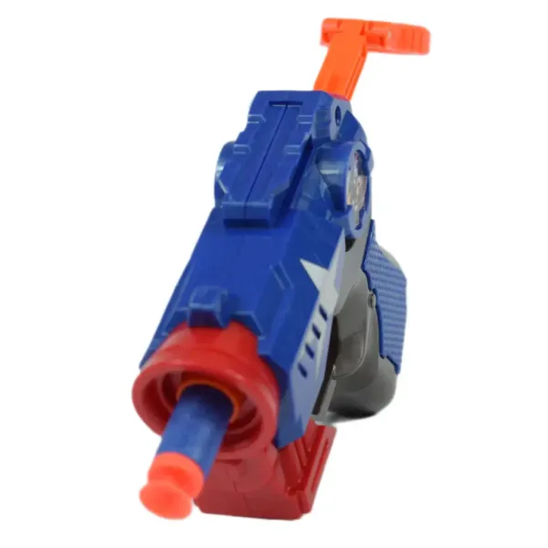 Cool Soft Bullet Gun: Pistol mic cu cartușe de culoare albastră 14cm imaginea 3