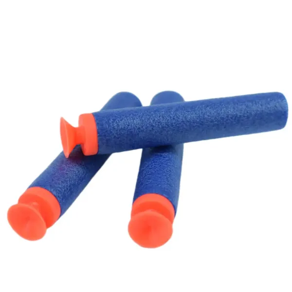 Cool Soft Bullet Gun: Pistol mic cu cartușe de culoare albastră 14cm imaginea 7